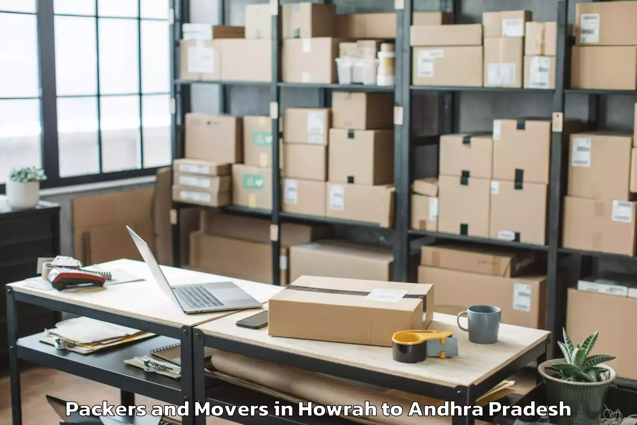 Book Howrah to Pedakakani Packers And Movers